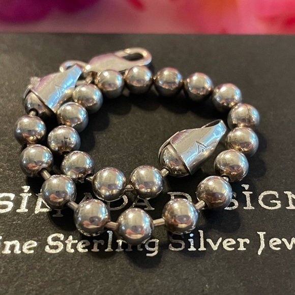 Silpada Sterling Silver 5mm Bead Ball Bracelet RARE B0966 - Picture 9 of 10